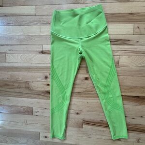 Leggings Vibrant Green with Pattern ladies size S